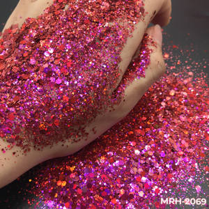 Poudre de <span class=keywords><strong>paillettes</strong></span> <span class=keywords><strong>pour</strong></span> ongles écologique, non toxique, longue durée, en vrac, mélangée, résistante aux solvants, 1 kg, finition nacrée en polyester PET - Product Image 3