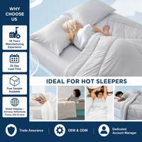 Couette respirante double face OEKO Grey Q-Max>0.4 Cool Tech, insert de couette doux et rafraîchissant