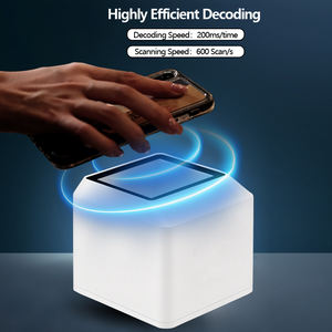 Escáner de Código de Barras de Escritorio JINGXIN de Formato Grande, Lector de Códigos QR 1D 2D Omni, Manos Libres, Plug-and-Play, USB, CMOS - Product Image 4