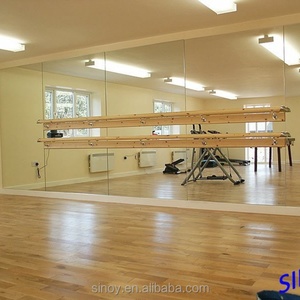 Modern Design Polished Edge All-Around Vinyl Backed Safety <b>Mirror</b> for Gym Made of Glass - Product Image 3