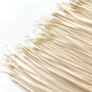 2024 Blonde I Tip Loop Extension Double Drawn Real Remy Hair 8D Microbeads I Tip Hair Extension