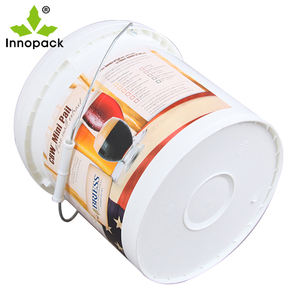 Cubo de plástico blanco original de 16 litros con tapa redonda nuevo y sin usar para almacenamiento de agua y gasolina - Product Image 6