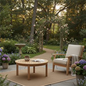 Mesa de Centro Plegable Serenity, Impermeable y Resistente a los Rayos UV, Crea Momentos de Calma al Aire Libre, Diseño de Madera de Teca Sólida que Combina Durabilidad - Product Image 6