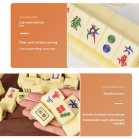 Ensemble de Mahjong en Acrylique Tendance de Taïwan avec Tuiles à Mélanger à la Main pour Jeu de Loisirs Familial à Domicile – Stock Disponible