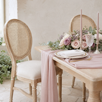 Chaises de réception MULIGNA personnalisées, style Louis vintage, dossier en rotin, bois massif, empilables, pour hôtel, événements, mariages, location