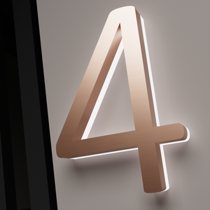 Bán buôn hiện đại địa chỉ dấu hiệu <span class=keywords><strong>LED</strong></span> Backlit cửa số Thép không gỉ 3D chiếu sáng nhà số - Product Image 1