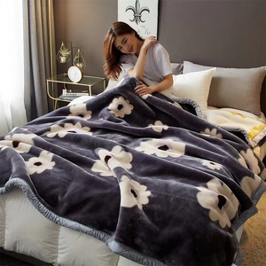 Tùy Chỉnh Kích Thước Mùa Đông Raschel Chăn Ném Hàn Quốc Mềm Ấm Hoa In Sang Trọng Dệt Kim Chăn Cho Giường Sử Dụng - Product Image 1