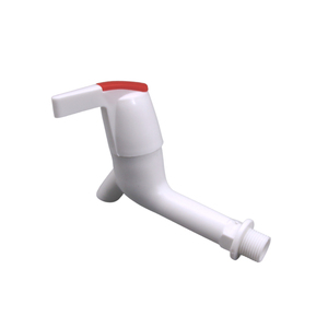 New Modern L-Handle Design Water Tap Plastic Bathroom Kitchen Cheap PP Faucet Bibcock - Product Image 5