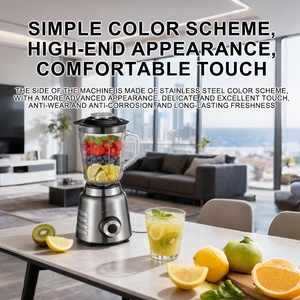 Licuadora Eléctrica Sokany de 6 Cuchillas, Molinillo <span class=keywords><strong>Auxiliar</strong></span> de Alimentos, Licuadora para Frutas y Verduras, Pequeña, de Plástico para <span class=keywords><strong>Cocina</strong></span> - Product Image 2