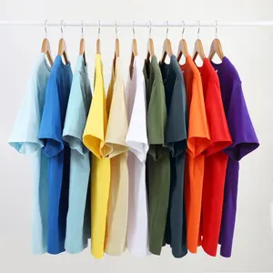 Hochwertige 100 % Baumwolle Herren einfarbig individuelles Logo T-Shirt lässig Sport Herren-T-Shirt