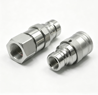Coupleur rapide hydraulique DN6.3, raccord à face plate, filetage femelle 1/4 pouce, pour mini-excavatrice