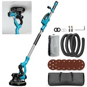 Lijadora Eléctrica <span class=keywords><strong>de</strong></span> Pared <span class=keywords><strong>de</strong></span> 220V con Mango Largo, Doble Luz LED y Sistema <span class=keywords><strong>de</strong></span> Recolección <span class=keywords><strong>de</strong></span> Polvo - Product Image 1