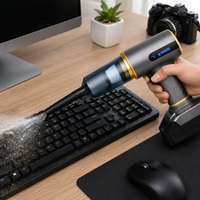 Aspirateur de voiture portable à piles en ABS 18000Pa 3-en-1 avec fonctions d'aspiration, de soufflage et de pompe à vide pour le nettoyage des fentes de vitres de voiture, à la maison et en extérieur