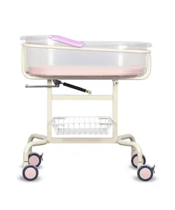 سعر المصنع بالجملة عالية الجودة Abs المعادن الطبية مستشفى الرضع عربة سرير أطفال سرير بيبي MSLFD03