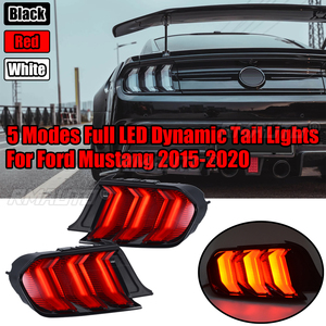 Feux arrière pour Ford Mustang version américaine 2015-2020, 5 modes, entièrement LED dynamiques, lentille fumée, clignotants, feux de freinage, feux de route - Product Image 1