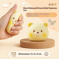Jouet anti-stress en PU à texture douce et humide, en forme de chat, en forme de pain de mie à rebond lent, accessoire photo créatif, thème alimentaire