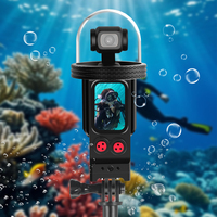 Coque de protection pour cage sous-marine de 80 mètres avec base magnétique à dégagement rapide pour cadre de boîtier de plongée étanche DJI OSMO POCKET 3