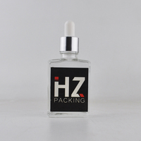 Flacons compte-gouttes de sérum d'huile essentielle en verre noir mat givré 15ml 30ml 50ml 100ml