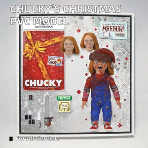 Muñeco de Juguete de PVC de Chucky, el Muñeco Diabólico, con Vestido Navideño, de la Serie de Televisión Cult Chucky GW, Nuevo, Figura de Acción de Chucky - Product Image 3
