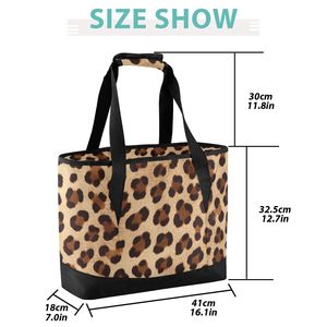 Wholesale Leopard Print Custom Insulated <b>Lunch</b> Cooler <b>Bag</b> Larger Capacity Thermal <b>Lunch</b> <b>Bag</b> for <b>Women</b> - Product Image 3