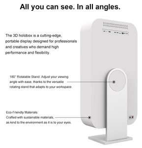 Blanco y negro 4K 3D Holobox 21,5 Caja de exhibición 3D <span class=keywords><strong>Lcd</strong></span> transparente de 32 pulgadas con cámara y micrófono - Product Image 6