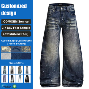<span class=keywords><strong>Jeans</strong></span> Baggy Fit all'Ingrosso, <span class=keywords><strong>Jeans</strong></span> a Zampa Larga per <span class=keywords><strong>Donna</strong></span>, Stile Americano, <span class=keywords><strong>Jeans</strong></span> in Denim Pesante - Product Image 1