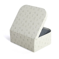 Boîte de rangement pour jouets d'enfants en carton biodégradable de luxe personnalisée en usine, mignonne, rigide, avec poignée en métal