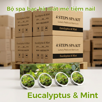 Kit de Pédicure 4-en-1 Menthe Eucalyptus Soin des Pieds Exfoliant aux Sels Marins Herbal Spa Faible MOQ Vente en Gros en Stock
