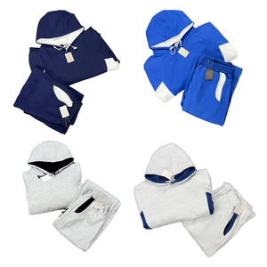 Conjunto de Sudadera con Capucha y Pantalones Deportivos de Invierno para Hombre, de Alta Calidad, Bordados, <span class=keywords><strong>Casuales</strong></span>, de Diseñador, 100% Algodón - Product Image 2