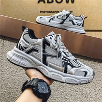 Chaussures de sport personnalisées 2026, fabrication de baskets, logo personnalisé, chaussures de sport à semelle en caoutchouc, baskets décontractées, style de marche pour homme, chaussures épaisses