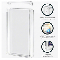 Étui de rangement pour cartes gradées en acrylique moderne Elite – Fermeture magnétique, protection UV, qualité archivistique, léger, pour l'affichage en salle de jeux TCG