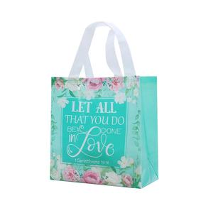 Bolsa para Biblia Reutilizable Ecológica de PP No Tejido con Asa y Diseño de Patrón Floral Variado A-2647 - Product Image 4