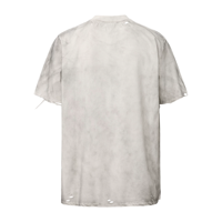 Camiseta Vintage para Hombre con Estampado Tie Dye Oscuro, Diseño de Collage, Efecto Desgastado, Dobladillo con Cordón Ajustable, Manga Corta, Estilo Urbano, OEM ODM