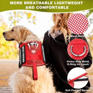 Diseño <span class=keywords><strong>de</strong></span> malla reflectante ligero Servicio <span class=keywords><strong>de</strong></span> <span class=keywords><strong>apoyo</strong></span> <span class=keywords><strong>emocional</strong></span> ajustable Arnés <span class=keywords><strong>de</strong></span> chaleco <span class=keywords><strong>para</strong></span> perros <span class=keywords><strong>para</strong></span> entrenar caminar - Product Image 4