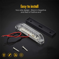 4 "10cm Ultra Thin 6 Led Utility Light Bar Sealed Marine Boat Lights Trailer Car Rv Pickup Side Marker Dome Light