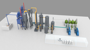 Système de production d'énergie par gazéification continue de biomasse à partir de balles de riz et de sciure de bois - Product Image 2