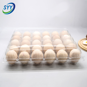 Barquettes <span class=keywords><strong>à</strong></span> œufs rectangulaires transparentes en CPET réutilisables pour œufs frais et œufs de caille, usage agricole et en supermarché - Product Image 1