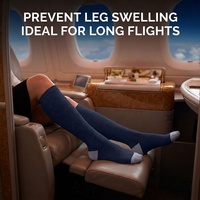 Chaussettes de compression respirantes anti-odeur en bambou naturel à soutien gradué, hauteur genou, pour jeunes, voyage, course à pied et usage quotidien
