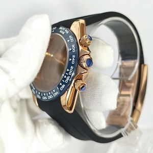 Montre <span class=keywords><strong>de</strong></span> haute qualité à fonction chronographe, bracelet en caoutchouc, boîtier en or rose pour homme, 39 mm, vente chaude - Product Image 3