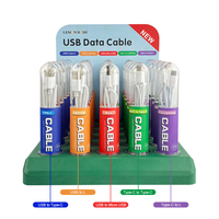 30 pièces cinq câbles de données différents compteur boîte d'affichage micro type c pour iphone à type c ensemble de câbles usb