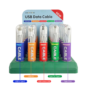 Caja <span class=keywords><strong>de</strong></span> exhibición <span class=keywords><strong>de</strong></span> contador <span class=keywords><strong>de</strong></span> cinco cables <span class=keywords><strong>de</strong></span> datos <span class=keywords><strong>diferentes</strong></span>, 30 Uds., Micro tipo C para <span class=keywords><strong>iPhone</strong></span> a tipo C, juego <span class=keywords><strong>de</strong></span> cables USB - Product Image 2
