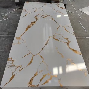 Feuille moderne de <span class=keywords><strong>mur</strong></span> de PVC enduit UV marbre imperméable pour décoration de plafond de murs de bureau projets de modèles 3D pour l'extérieur de chambre à coucher - Product Image 1
