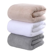 Serviette de bain épaisse 100% coton, serviette de plage pour adulte en coton à fibres longues, serviette de natation extra-large en coton