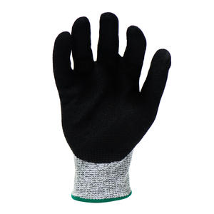 Guanto antitaglio antitaglio rivestito in Nitrile sabbioso HPPE + rivestimento in filo di acciaio ANSI A4 - Product Image 3
