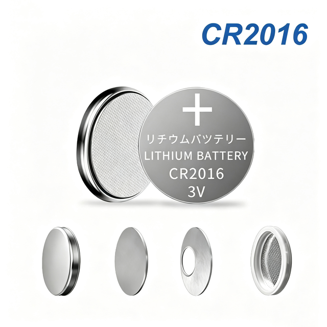 High Quality 304 Stainless Steel CR2016 Coin Cell Case Kit with Spring/Gasket