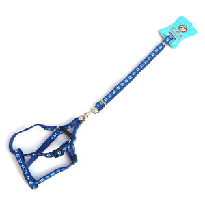 Set <span class=keywords><strong>Harness</strong></span> hewan peliharaan poliester pabrik nilon lembut murah terbaru tali anjing motif kustom untuk anak anjing kecil - Product Image 5