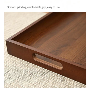 Bamboo Serving <strong>Tray</strong> <strong>with</strong> <strong>Handles</strong>,Decorative <strong>Trays</strong> Platter,Breakfast <strong>Tray</strong> in Bed,Food Drinks <strong>Tray</strong> for Eating,Working,Storing - Product Image 3