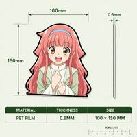 Autocollants et décalcomanies 3D lenticulaires personnalisés pour voitures sur le thème de l'anime – Cadeaux promotionnels durables, écologiques et imperméables avec effet de mouvement