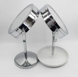 Tocador de maquillaje de cristal inteligente JimFuk, luces de espejo de maquillaje de vanidad Led redondas con luces para niñas