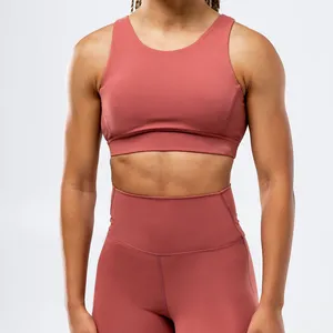 Großhandel High Stretch Twist Strap Back Aushöhlen Fitness Tops Frauen Sexy Sport Yoga BH